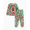 PATPAT Family Matching Christmas Pajamas, Tie Dye Pjs Sets with Snowman & Gingerbread, Includes Plaid Socks for Family - 2 of 4
