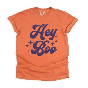 Simply Sage Market Women's Hey Boo Stars Short Sleeve Garment Dyed Tee - 1 of 4