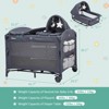 5-in-1 Pack and Play Bedside Sleeper with Bassinet & Diaper Changer, Portable Crib with Toy Arch | Nursery Center for Newborns to Toddlers - 3 of 4