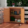 SKRAN Potting Bench with Storage Cabinet and Metal Table Top for Outdoor Patio,Outdoor Work Station Table - 2 of 4