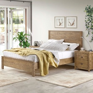 NicBex Modern Wood Twin Size Platform Bed Frame with Headboard,Under Bed Storage,Box Spring Needed,Easy Assembly,Espresso/Walnut/White/Gray - 1 of 4