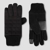 Isotoner Men's Quilted Stretched Knitted Gloves - 2 of 2