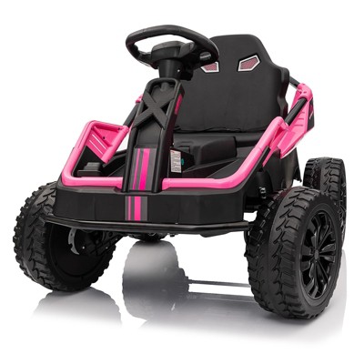 24V Ride-On Toys for Big Kids, Electric Four Wheeler, Electric Car for Kids 37-95 Months, with Parent Remote