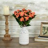 Allstate Floral New Guinea Impatiens Artificial Bush Spray - 13.75" - Salmon Pink - 2 of 4