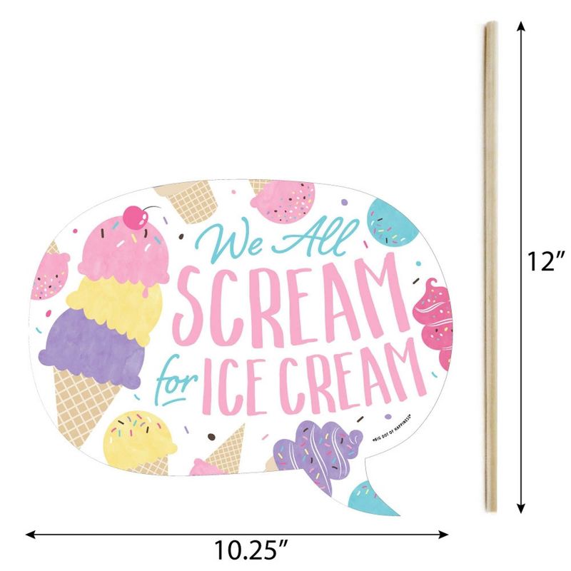 Big Dot of Happiness Funny Scoop Up the Fun - Ice Cream - Sprinkles Party Photo Booth Props Kit - 10 Piece, 5 of 6