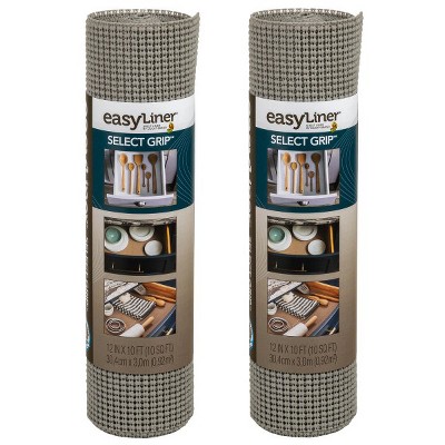 Duck EasyLiner Select Grip Non-Adhesive Shelf and Drawer Liner, Gray