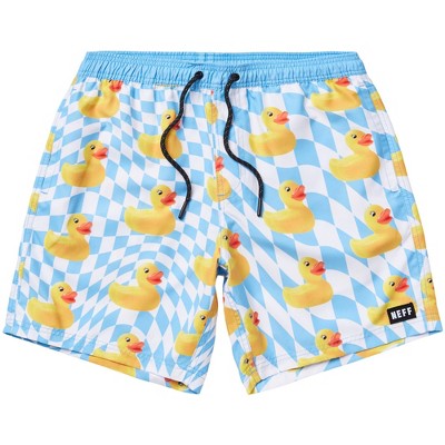 Men's NEFF Ducky Tile Hot Tub Swim Trunks