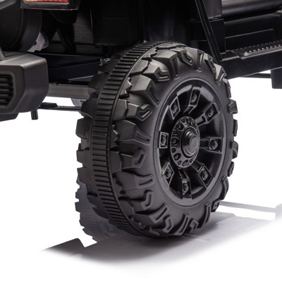 Racxily Dual Drive Kids Ride On Electric Car for 2-4 Years with, Bluetooth, Four-Wheel Suspensionwith LED Headlights, USB Music & Remote Control