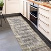 Machine Washable Area Rug Vintage Floral Non Slip Rug Foldable Stain Resistant Rugs Distressed Low Pile Indoor Carpet for Bedroom Living Room - 3 of 4