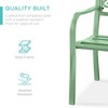 Best Choice Products Outdoor Steel Bench Garden Patio Porch Furniture w/ Floral Design Backrest - Mint Green - 4 of 4