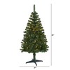 Nearly Natural 4-ft Northern Tip Pine Artificial Christmas Tree with 100 Clear LED Lights - 2 of 4