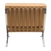 LeisureMod Bellefonte Pavilion Chair - Stainless Steel Frame Accent Chair, Italian Leather Cushions for Living Rooms, Offices, and Lounges - 4 of 4