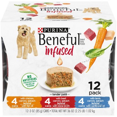 Beneful Infused Chicken Flavor Wet Dog Food Variety Pack - 12ct