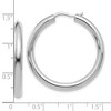 Black Bow Jewelry 3.5mm Round Tube Hoop Earrings in Sterling Silver, 33mm (1 1/4 in) - 4 of 4