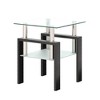 GlasFlength Living Room Modern Minimalist End Tables, Stylish and Fashion, Space Saving for Small Homes Spaces, Black,17.72”*17.72”*20.08" - 4 of 4