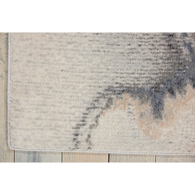 Maxell Abstract Swirl 46"x70" Synthetic Area Rug in Gray