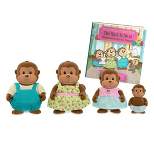 Li'l Woodzeez Miniature Animal Figurine Set - O'Funnigan Monkey Family