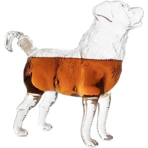 The Wine Savant Dog Design Wine & Whiskey Decanter, Beautiful Home Bar Decor, The Perfect Gift for Men & Women - 500 ml - 1 of 4