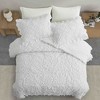 BAGOKIE 3 Pieces Pinch Pleat Floral Bed in a Bag Comforter Set - 4 of 4