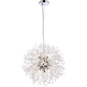 Elegant Lighting Solace 9 lights Chrome pendant - 1 of 3
