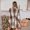 Women's Cozy Plaid Long Sleeves Mini Shirtdress - Cupshe - 4 of 4