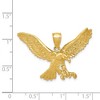 Black Bow Jewelry 14k Yellow Gold Large Flying Eagle Pendant - 4 of 4