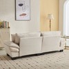NicBex 84" Corduroy Sleeper Sofa with 23" Deep Seat, Upholstered Loveseat Sofa with 2 Supportive Pillows, Couches for Living Room - 4 of 4