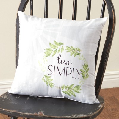 Lakeside Live Simply Sentiment Message 16" Accent Throw Pillow for Indoors