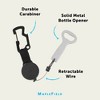 Maplefield Retractable Bottle Opener with Carabiner Clip - Portable Cooler Bottle Opener Camping Accessories - Hand Strap Opener - 4 of 4