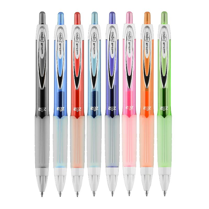 uni-ball uniball 207 Fashion Retractable Gel Pens Medium Point 0.7mm Assorted Ink 8/Pack (1739929), 3 of 10