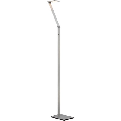 Bentley LED Task Floor Lamp 61" Tall Adjustable Silver Aluminum