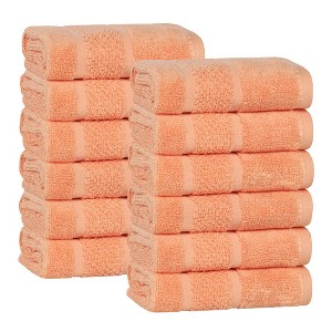 Smart Twist Viscose Cotton Blend Medium Weight Solid Thick Border Towel Set by Blue Nile Mills - 1 of 4