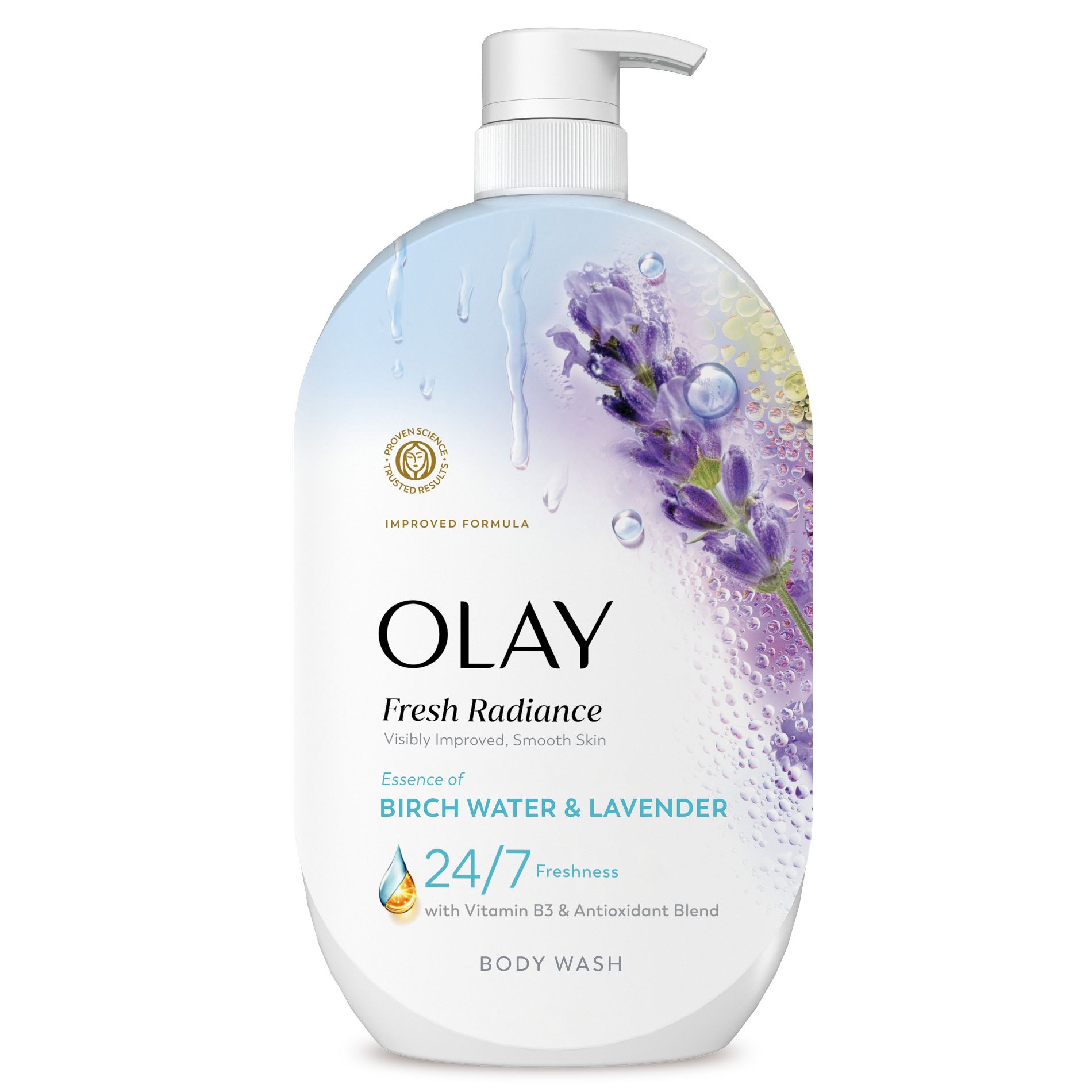 Olay Fresh Radiance Vitamin B3 and Antioxidant Blend Body Wash - Birch Water and Lavender - 35 fl oz
