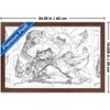 Trends International Marvel Sketch - Hulk vs. Fantastic Four Framed Wall Poster Prints - 3 of 4