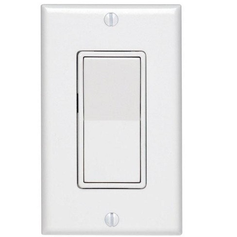 Leviton Decora 15 Amps Single Pole Rocker Ac Quiet Switch White 1 Pk ...