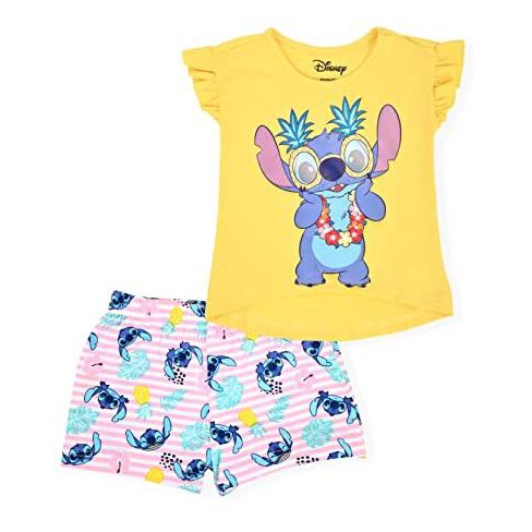 Disney Lilo and Stitch 2 Piece Cotton Loungewear Nightwear Pyjamas