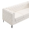 80.75 in. Contemporary Couch Square Arm 3-Seater Removable Cushions Sofa-Morden Fort - 3 of 4