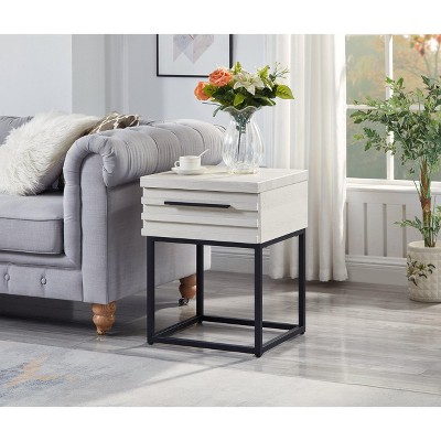 Roundhill Furniture Celestial Contemporary Storage End Table