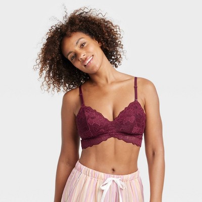 Women's Lace Nursing Bralette - Auden™ Burgundy M