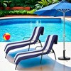 Cabana Striped Cotton Standard Size Towel/ Chaise Lounge Chair Cover by Blue Nile Mills - 2 of 4