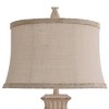 Bokava Table Lamp Distressed Antique White Finish - StyleCraft: Elegant Polyresin Base, Linen Shade, UL Listed - 3 of 4