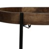 Anybear Round End Table With Foldable Iron Legs - 4 of 4