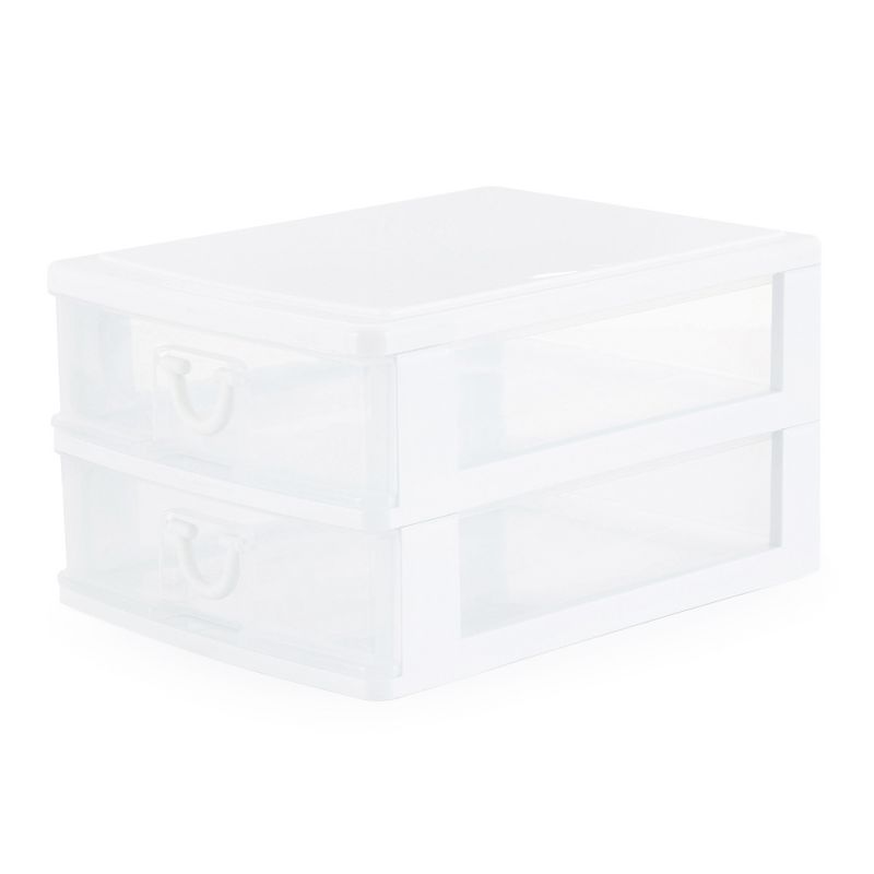 Gracious Living Clear Mini Drawer Desk and Office Organizer for Storing Cosmetics, Arts, Crafts, and Stationery Items, 1 of 7