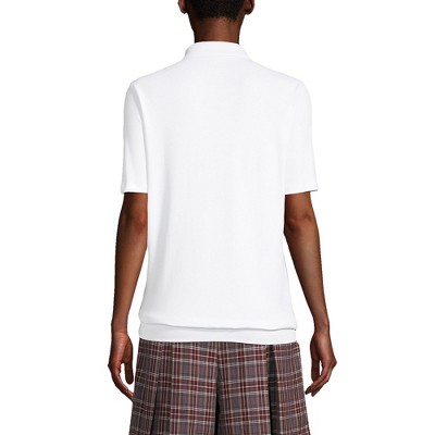 Lands' End School Uniform Women's Short Sleeve Banded Bottom Polo Shirt