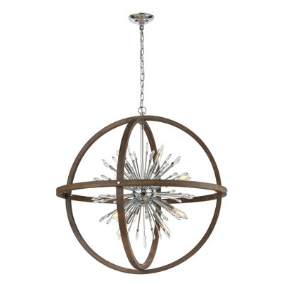 Elk Home Morning Star 6 - Light Chandelier in  Aged Wood