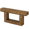 Resenkos Entryway Table, Console Sofa Table,63" Wood Console Table, Farmhouse 2-Tier Sofa Table Entryway Table,Rustic Brown - 4 of 4