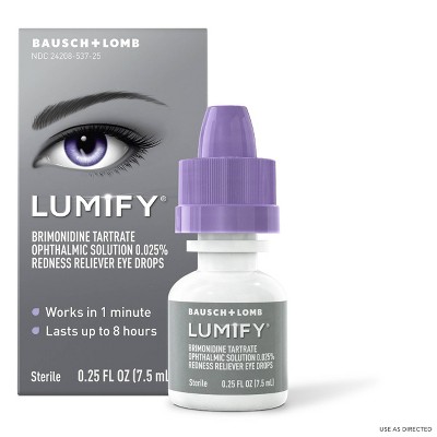 lumify redness reliever lomb bausch tartrate brimonidine muro ophthalmic 5ml