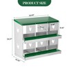 6/8/10 Compartment Galvanized Chicken Nesting Box - Metal Laying Box with Legs for Hens - 3 of 4