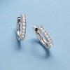 Pure Collection by Ross-Simons 0.10 ct. t.w. Diamond Huggie Hoop Earrings in Sterling Silver - 3 of 4