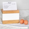 AuldHome Wood Enamel Recipe Box or Set; Boho Farmhouse Style Mango Wood Recipe Box - 2 of 4